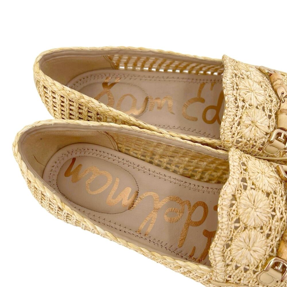 Sam Edelman women’s raffia vented resort loafers flat shoes - Picture 8 of 12